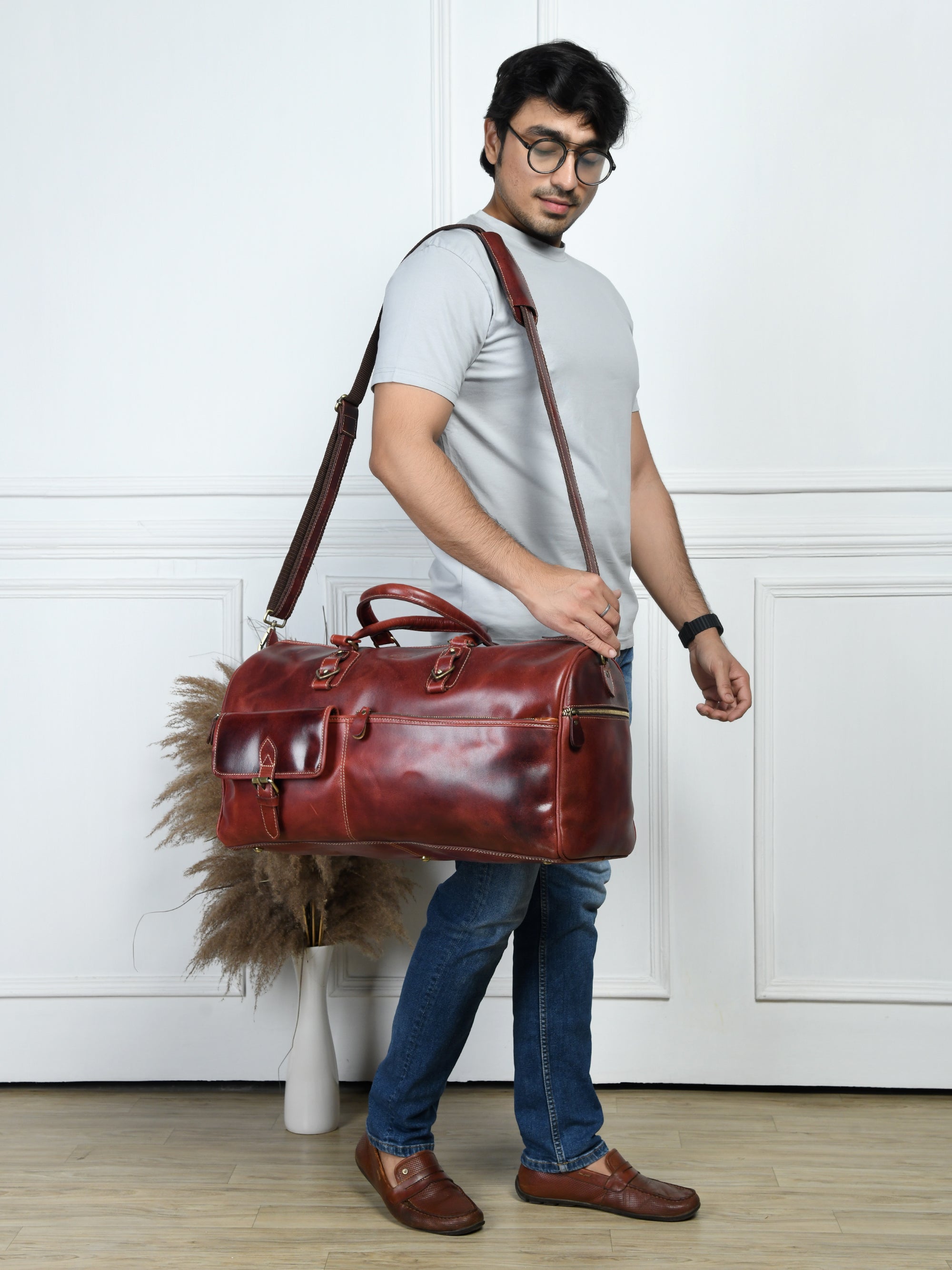 The Odyssey Leather Travel Duffel Bag